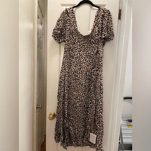 NWT ASOS Leopard Cupped Maxi Dress